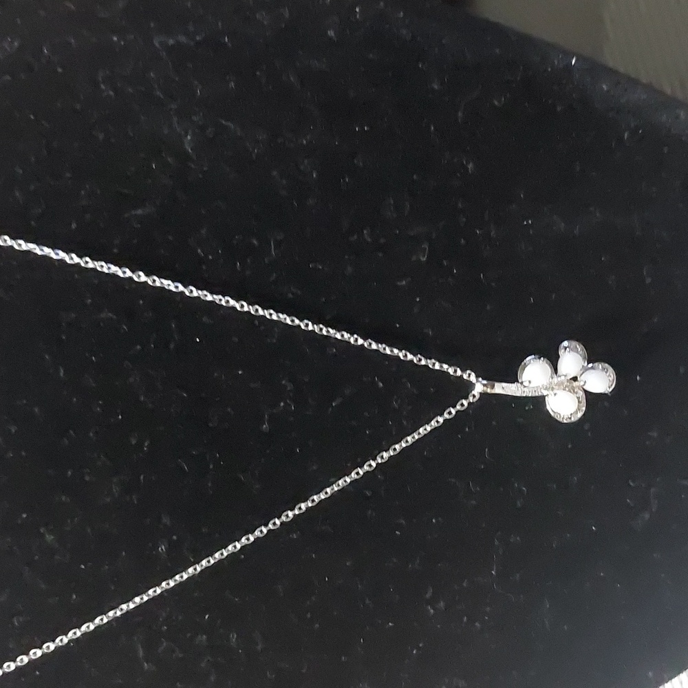 Sterling Silver Genuine Opal Necklace 18" 0.60 Carat